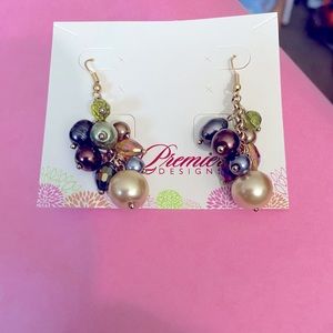 Jewelry multi color beads earrings